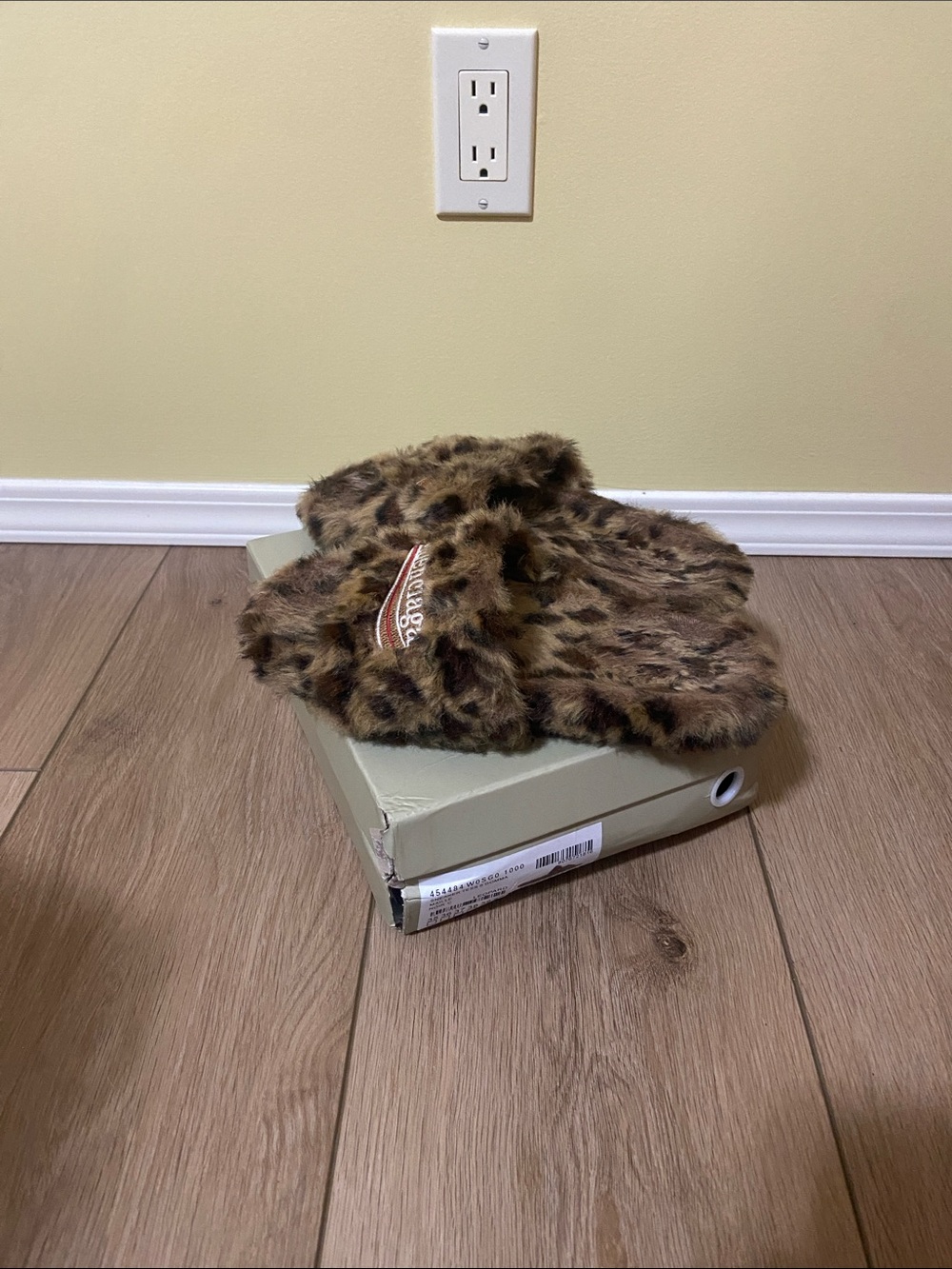 Balenciaga fur slides
